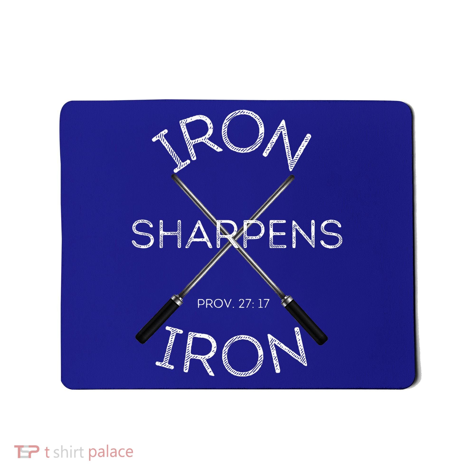 Christian Bible Verse Iron Sharpens Iron Prov 2717 Mousepad