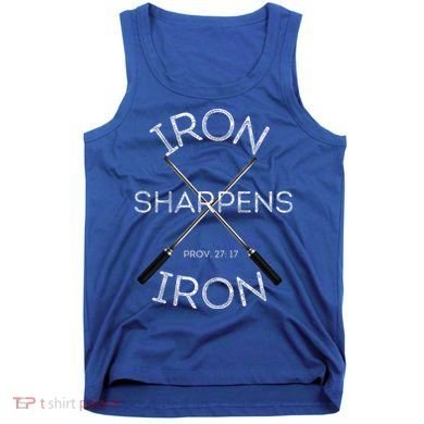Christian Bible Verse Iron Sharpens Iron Prov 2717 Tank Top