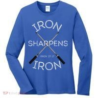 Christian Bible Verse Iron Sharpens Iron Prov 2717 Women's Long Sleeve Shirt thumb 0