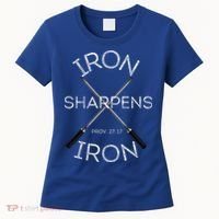 Christian Bible Verse Iron Sharpens Iron Prov 2717 Women's T-Shirt thumb 0