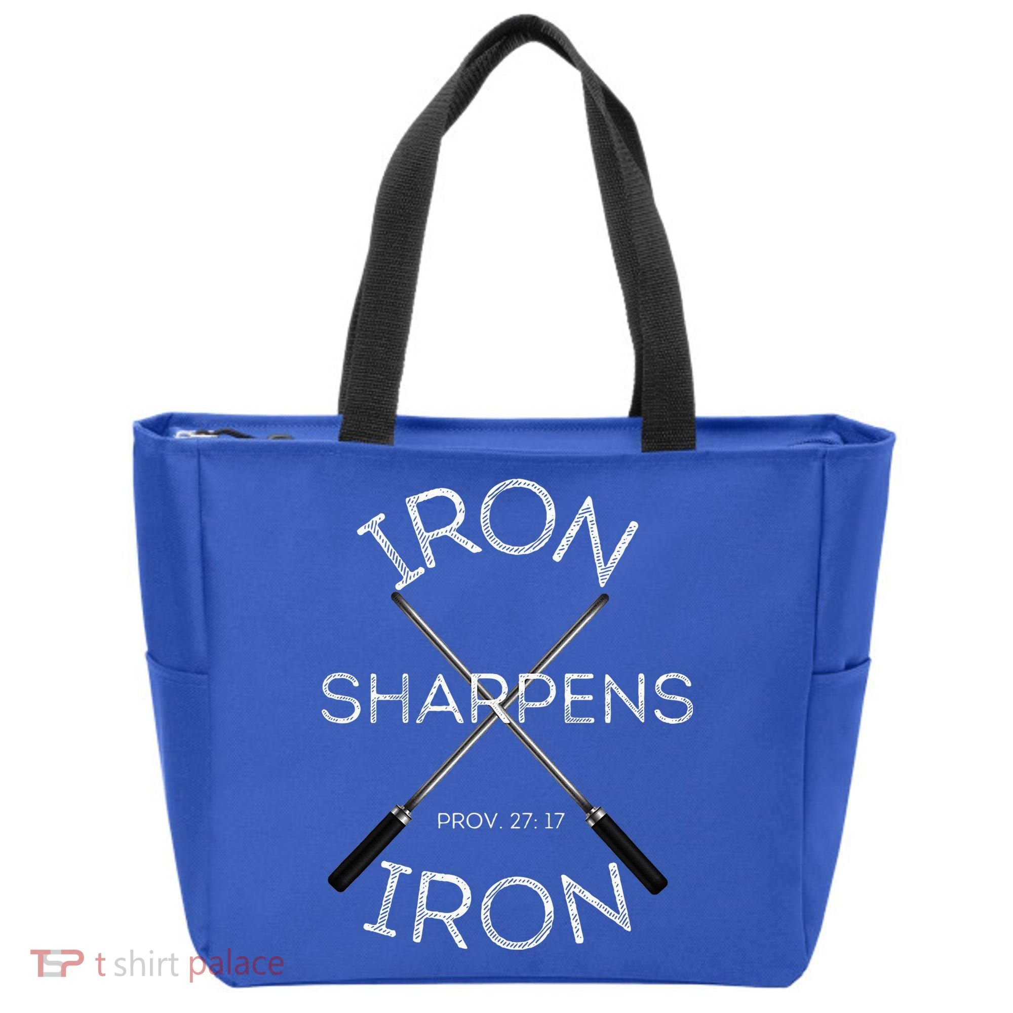 Christian Bible Verse Iron Sharpens Iron Prov 2717 Tote Bag