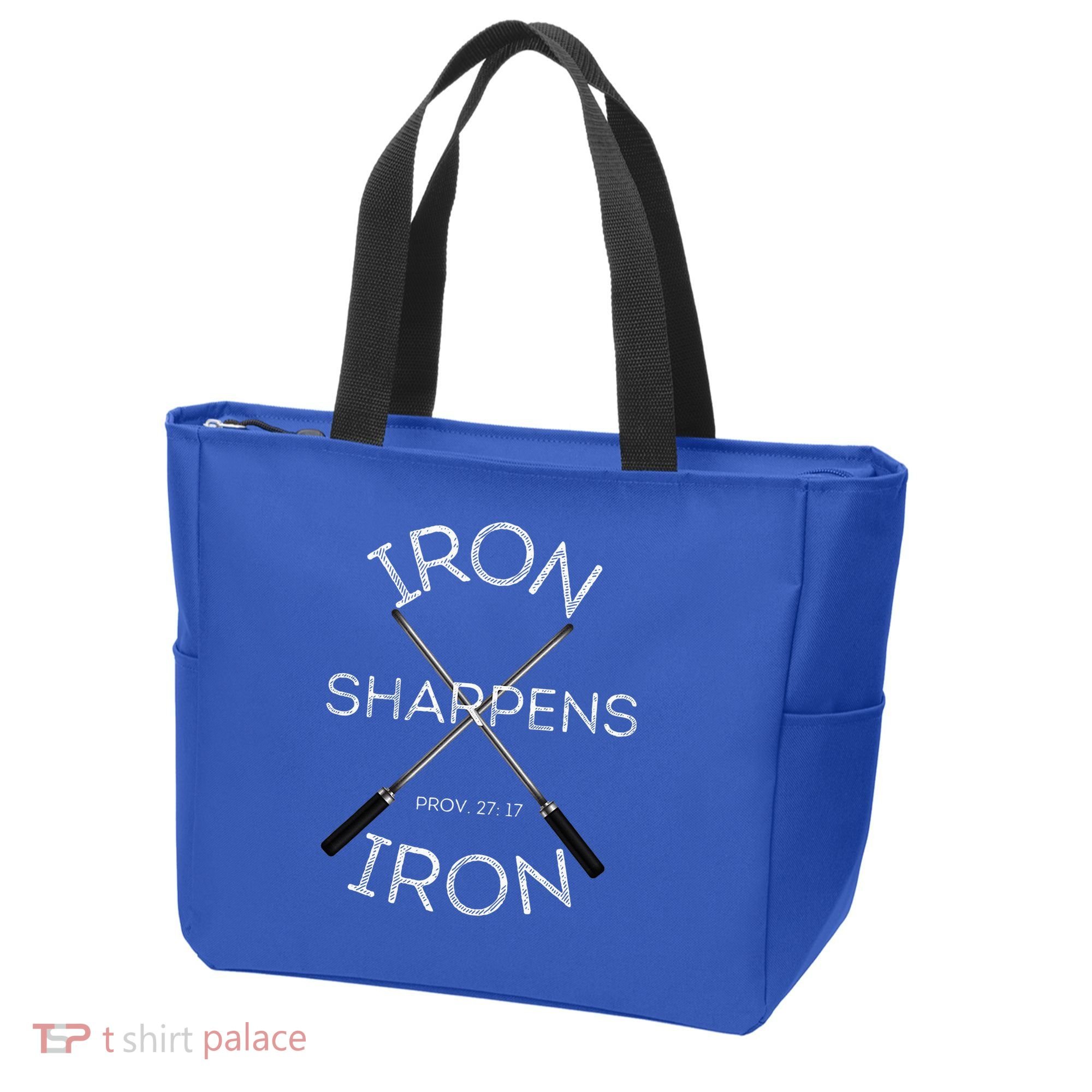 Christian Bible Verse Iron Sharpens Iron Prov 2717 Tote Bag