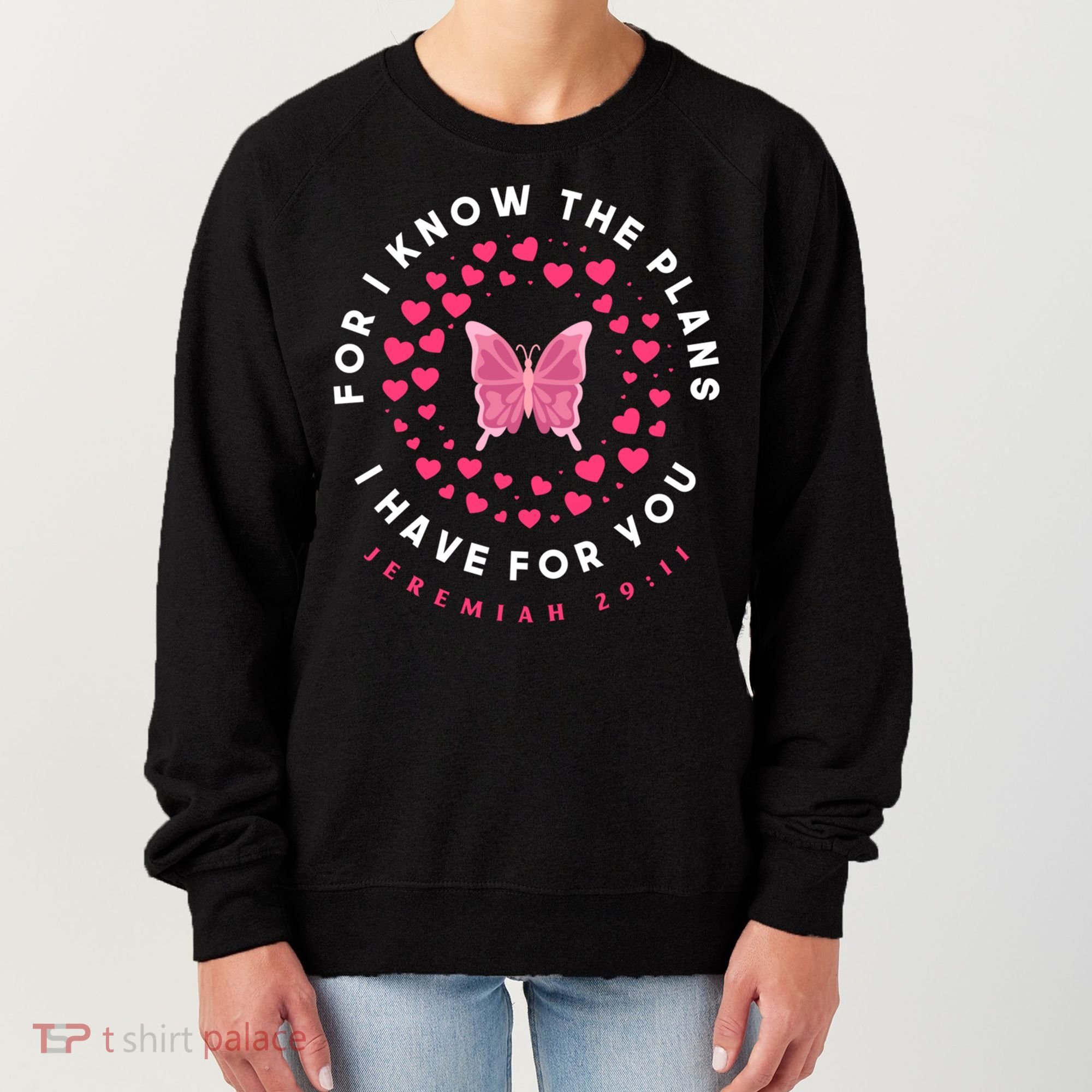 Christian Bible Verse Butterfly Christ Jesus Gift Women's Sweatshirt