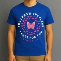 Christian Bible Verse Butterfly Christ Jesus Gift T-Shirt thumb 3