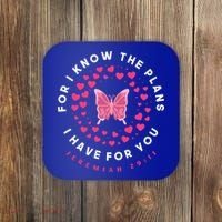Christian Bible Verse Butterfly Christ Jesus Gift Coaster thumb 0