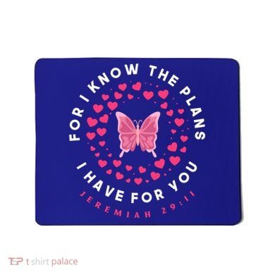 Christian Bible Verse Butterfly Christ Jesus Gift Mousepad