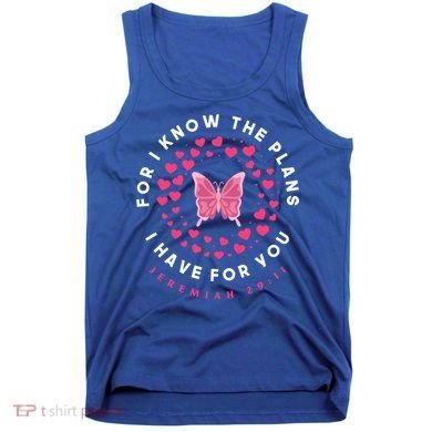 Christian Bible Verse Butterfly Christ Jesus Gift Tank Top