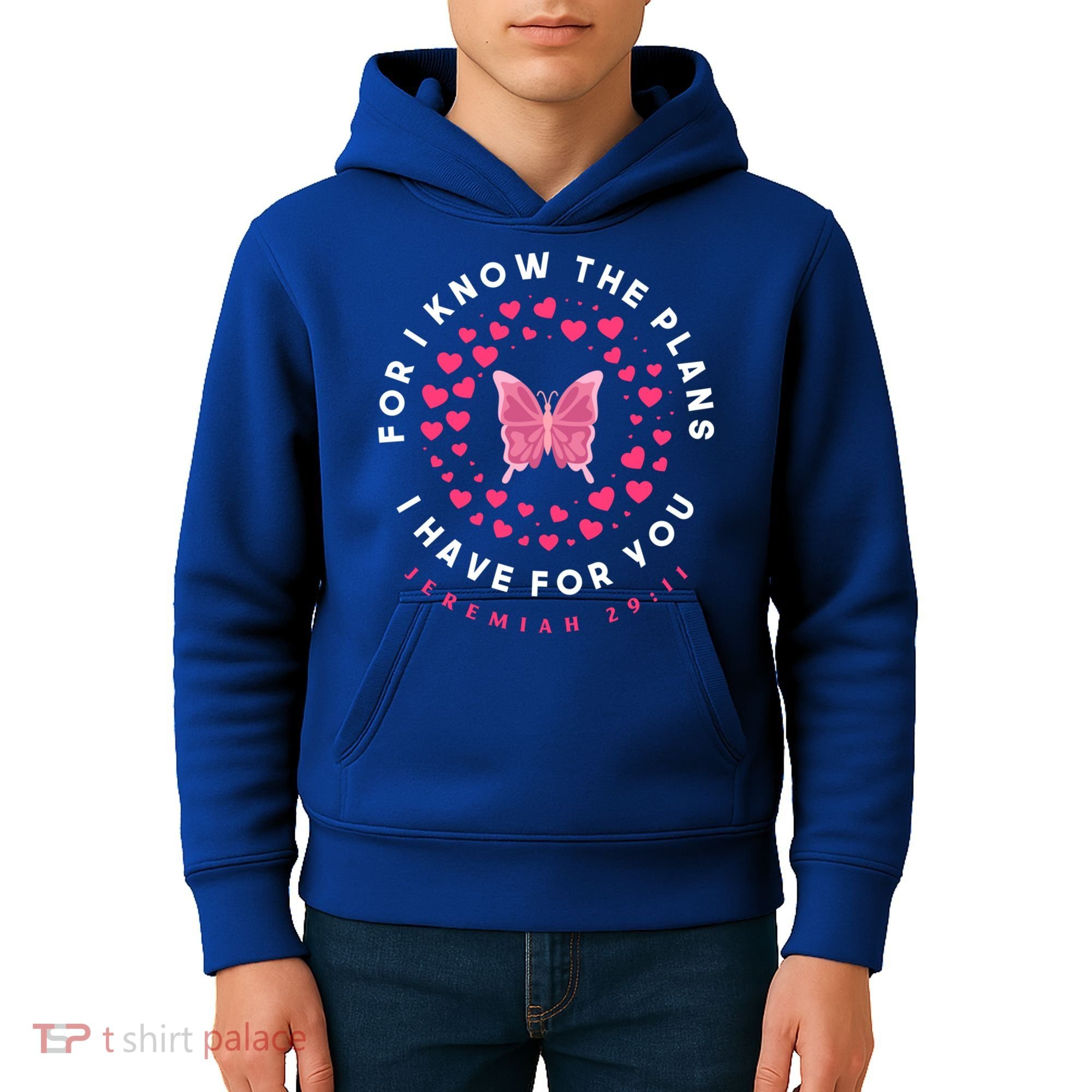 Christian Bible Verse Butterfly Christ Jesus Gift Kids Hoodie