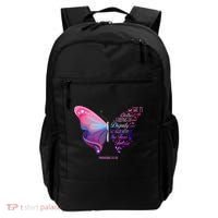 Christian Bible Verse Proverbs 31:25 Butterfly Gift Backpack thumb 0