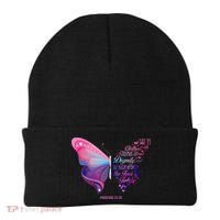 Christian Bible Verse Proverbs 31:25 Butterfly Gift Beanie thumb 0
