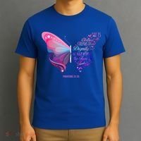Christian Bible Verse Proverbs 31:25 Butterfly Gift T-Shirt thumb 3