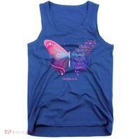 Christian Bible Verse Proverbs 31:25 Butterfly Gift Tank Top thumb 0
