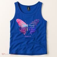 Christian Bible Verse Proverbs 31:25 Butterfly Gift Tank Top thumb 2