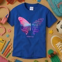 Christian Bible Verse Proverbs 31:25 Butterfly Gift Kids T-Shirt thumb 3