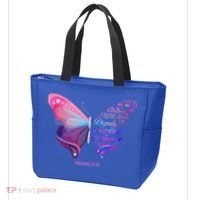 Christian Bible Verse Proverbs 31:25 Butterfly Gift Tote Bag thumb 3
