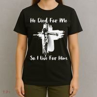 Christian Bible Verse Jesus Died For Me T-Shirt thumb 4