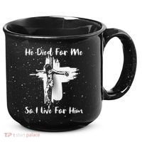 Christian Bible Verse Jesus Died For Me 15oz Campfire Ceramic Mug thumb 0