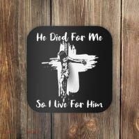 Christian Bible Verse Jesus Died For Me Coaster thumb 0