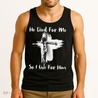 Christian Bible Verse Jesus Died For Me Tank Top thumb 3
