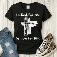 Christian Bible Verse Jesus Died For Me Women's T-Shirt thumb 3