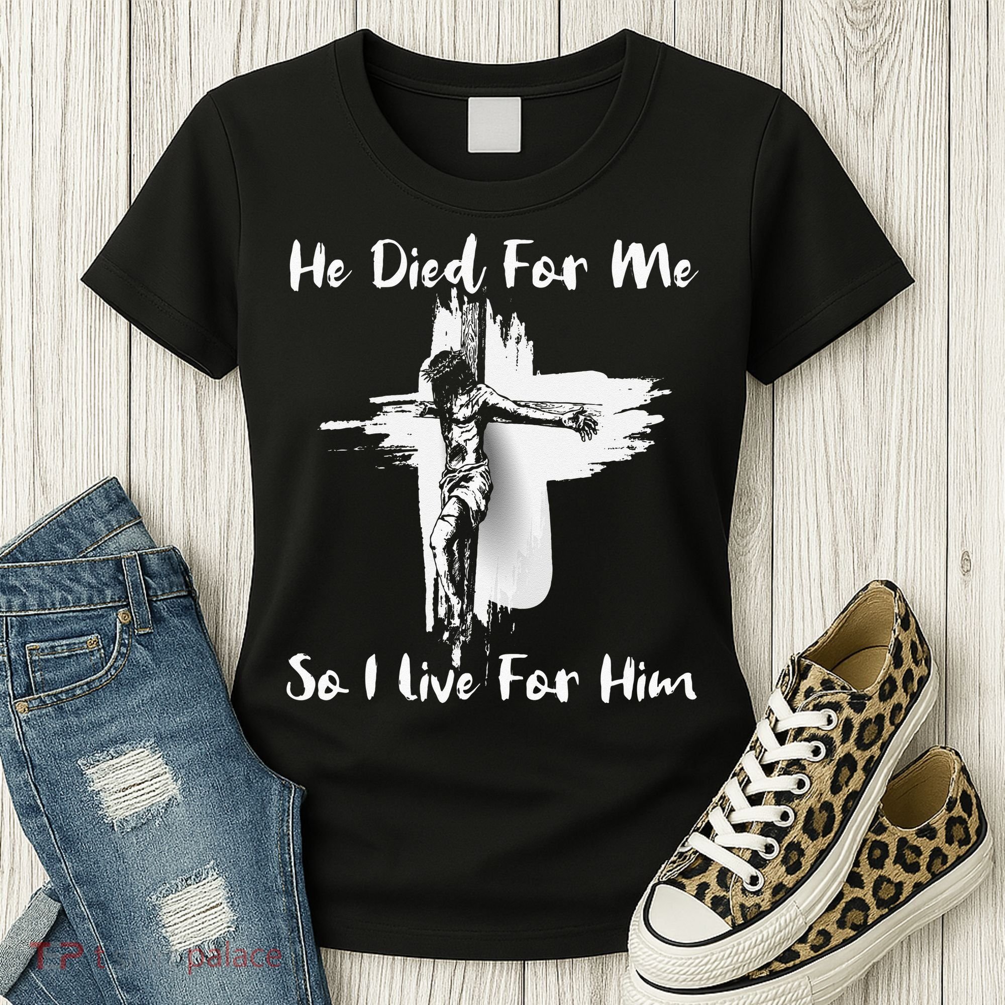 Christian Bible Verse Jesus Died For Me Women's T-Shirt