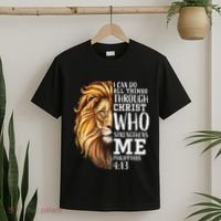 Christian Bible Verse Sayings Religious Gifts Him Lion Judah T-Shirt thumb 2
