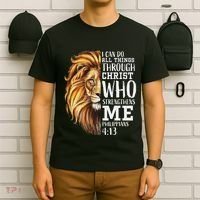 Christian Bible Verse Sayings Religious Gifts Him Lion Judah T-Shirt thumb 6