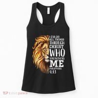 Christian Bible Verse Sayings Religious Gifts Him Lion Judah Women's Tank Top thumb 0
