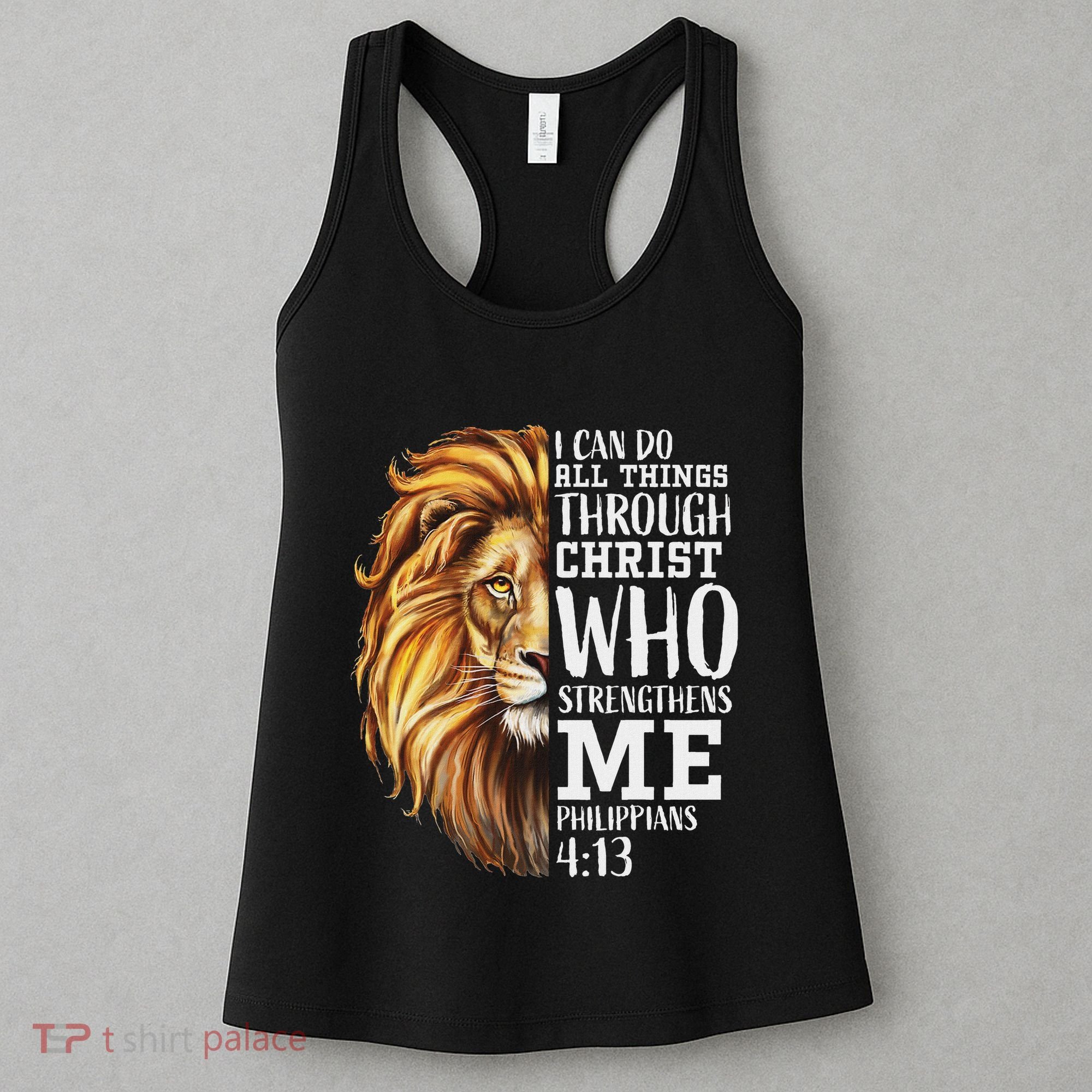 Christian Bible Verse Sayings Religious Gifts Him Lion Judah Women's Tank Top