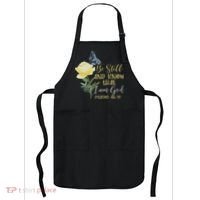 Christian Bible Verse Psalm 46 10 Flower Butterfly Apron thumb 0