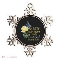 Christian Bible Verse Psalm 46 10 Flower Butterfly Ornament thumb 0