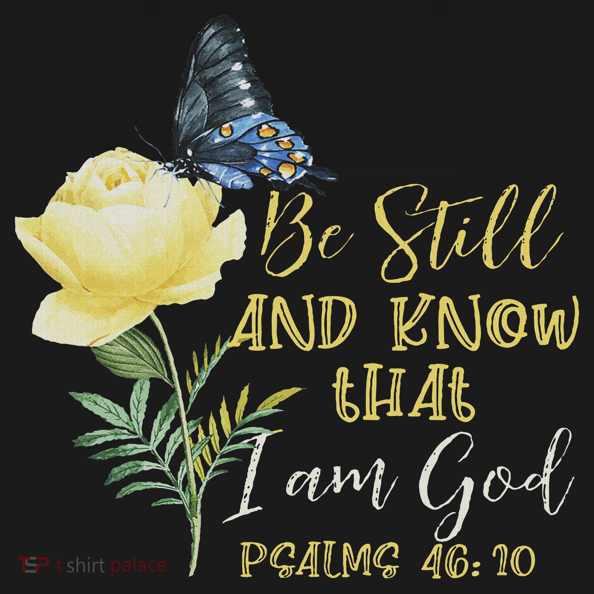 Christian Bible Verse Psalm 46 10 Flower Butterfly Women's Tank Top