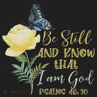 Christian Bible Verse Psalm 46 10 Flower Butterfly Hat thumb 2