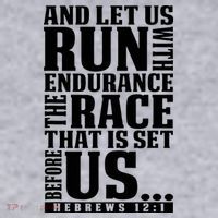 Christian Bible Verse Let Us Run With Endurance Running Gift Women's Sweatshirt thumb 2