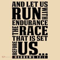 Christian Bible Verse Let Us Run With Endurance Running Gift Tote Bag thumb 4