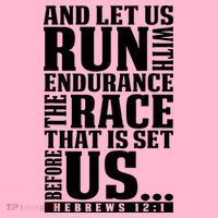 Christian Bible Verse Let Us Run With Endurance Running Gift Coaster thumb 2