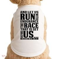 Christian Bible Verse Let Us Run With Endurance Running Gift Doggie Tank thumb 0