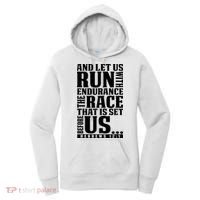 Christian Bible Verse Let Us Run With Endurance Running Gift Women's Hoodie thumb 0
