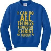 Christian Bible Verse Quote Jesus Christ Philippians 413 Kids Sweatshirt thumb 0