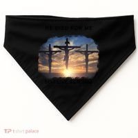 Christian Bible Verse Jesus Died For Me USA-Made Doggie Bandana thumb 0