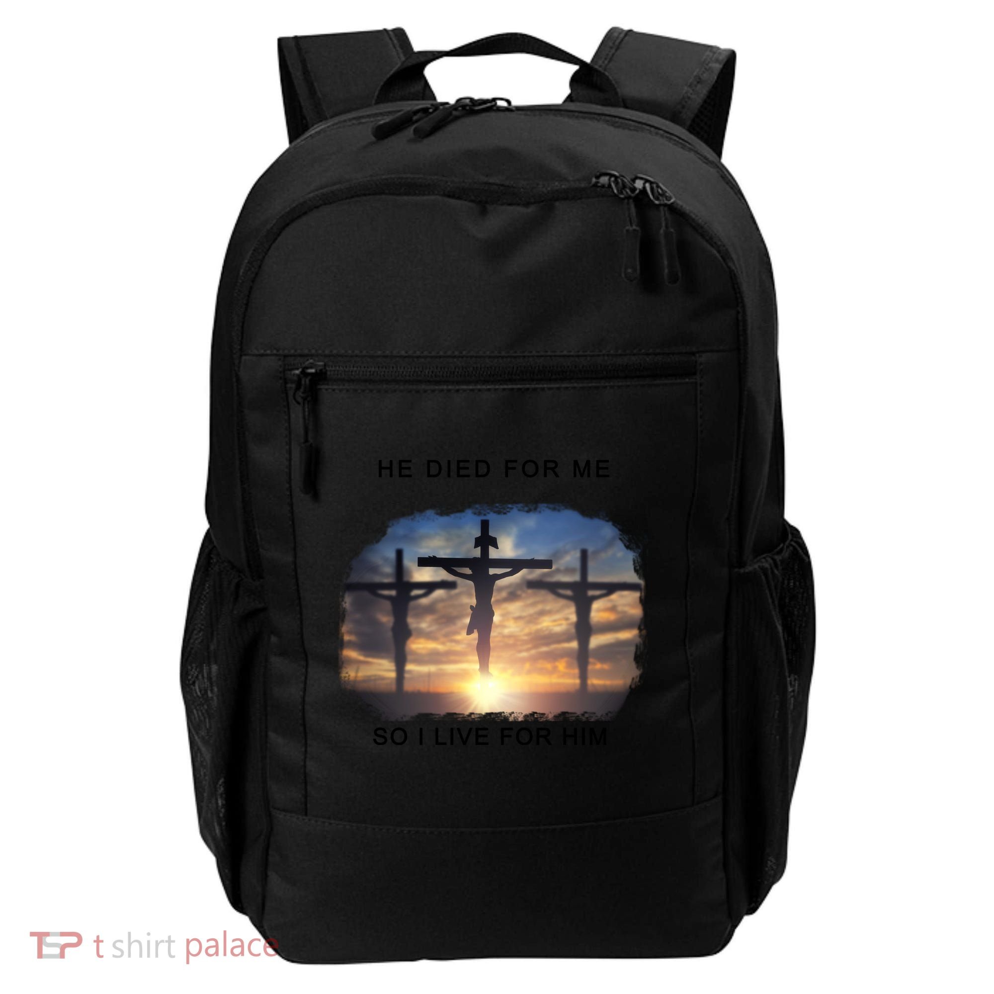 Christian Bible Verse Jesus Died For Me Backpack