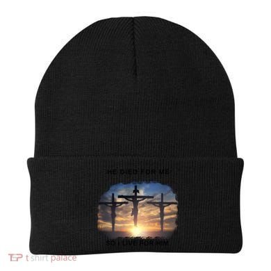 Christian Bible Verse Jesus Died For Me Beanie