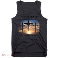 Christian Bible Verse Jesus Died For Me Tank Top thumb 0