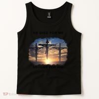 Christian Bible Verse Jesus Died For Me Tank Top thumb 2