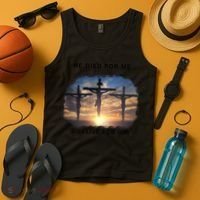 Christian Bible Verse Jesus Died For Me Tank Top thumb 4