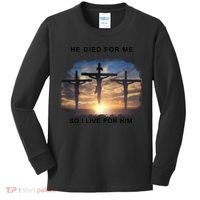 Christian Bible Verse Jesus Died For Me Kids Long Sleeve Shirt thumb 0