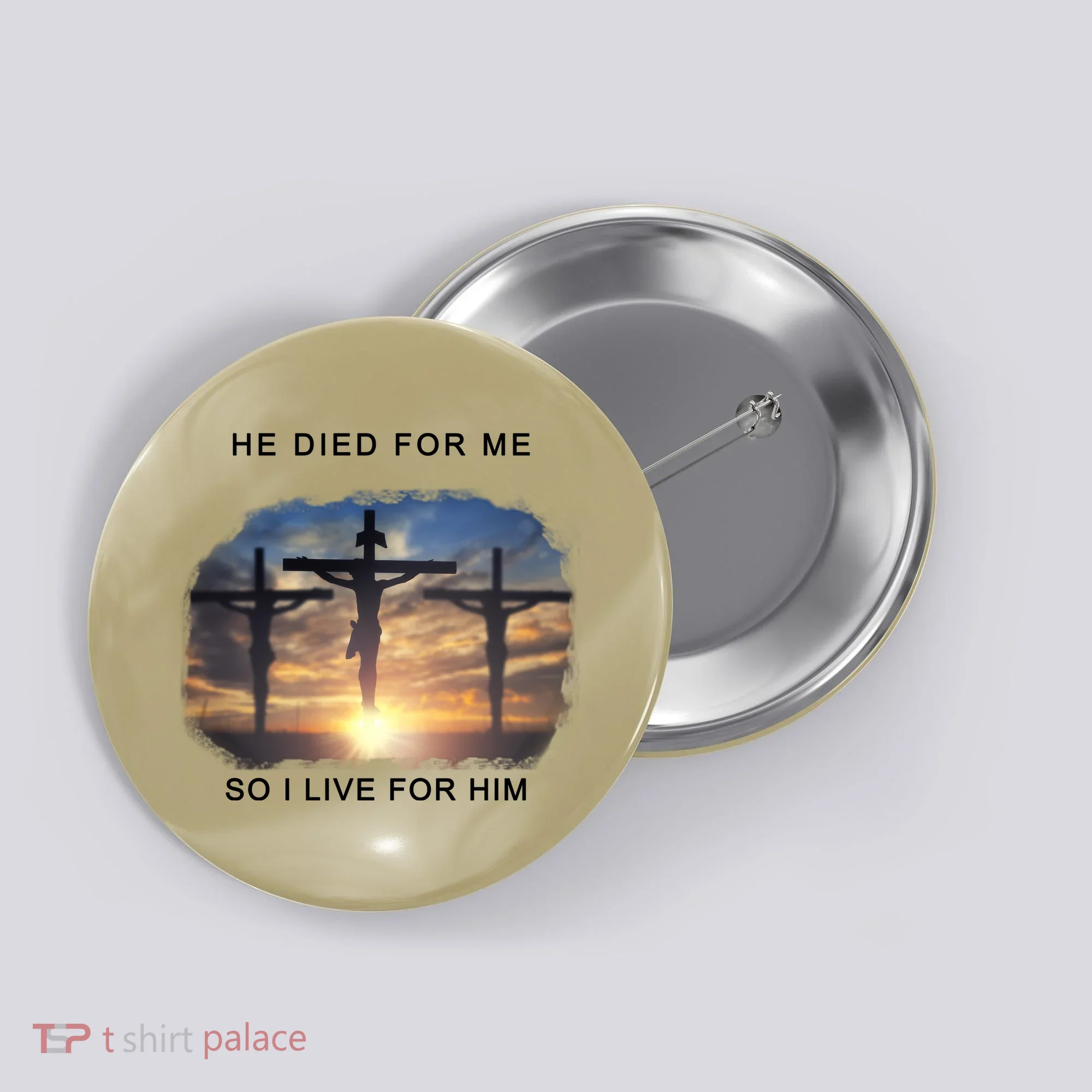 Christian Bible Verse Jesus Died For Me Button