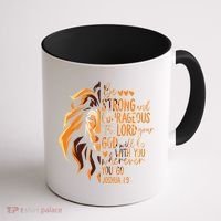 Christian Bible Verse Joshua 19 Lion Coffee Mug thumb 1