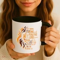 Christian Bible Verse Joshua 19 Lion Coffee Mug thumb 3