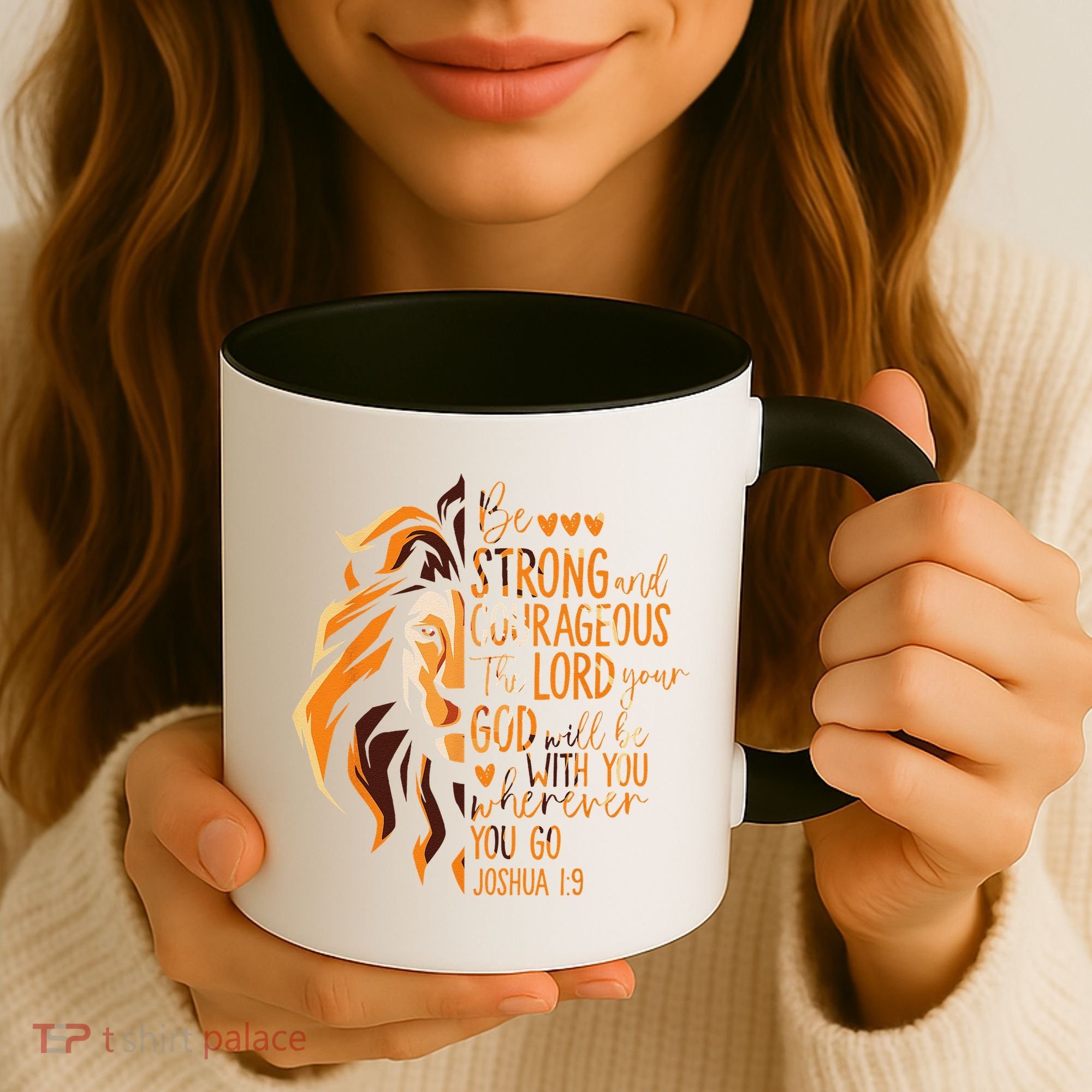 Christian Bible Verse Joshua 19 Lion Coffee Mug